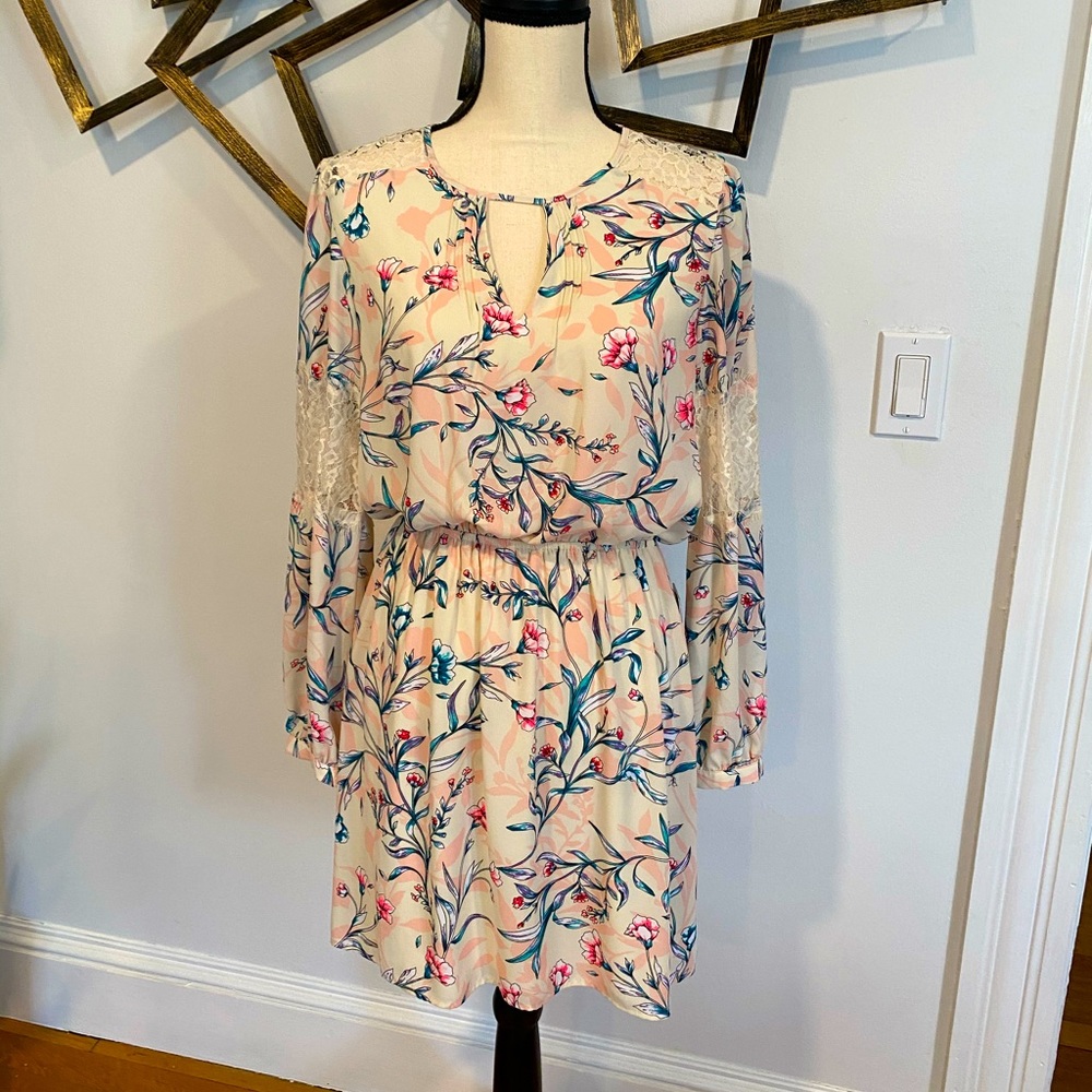 Express Lace & Floral Dress